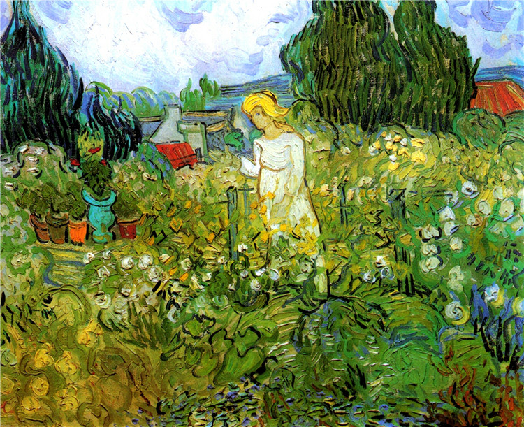 Marguerite Gachet In The Garden Van Gogh Oil Painting